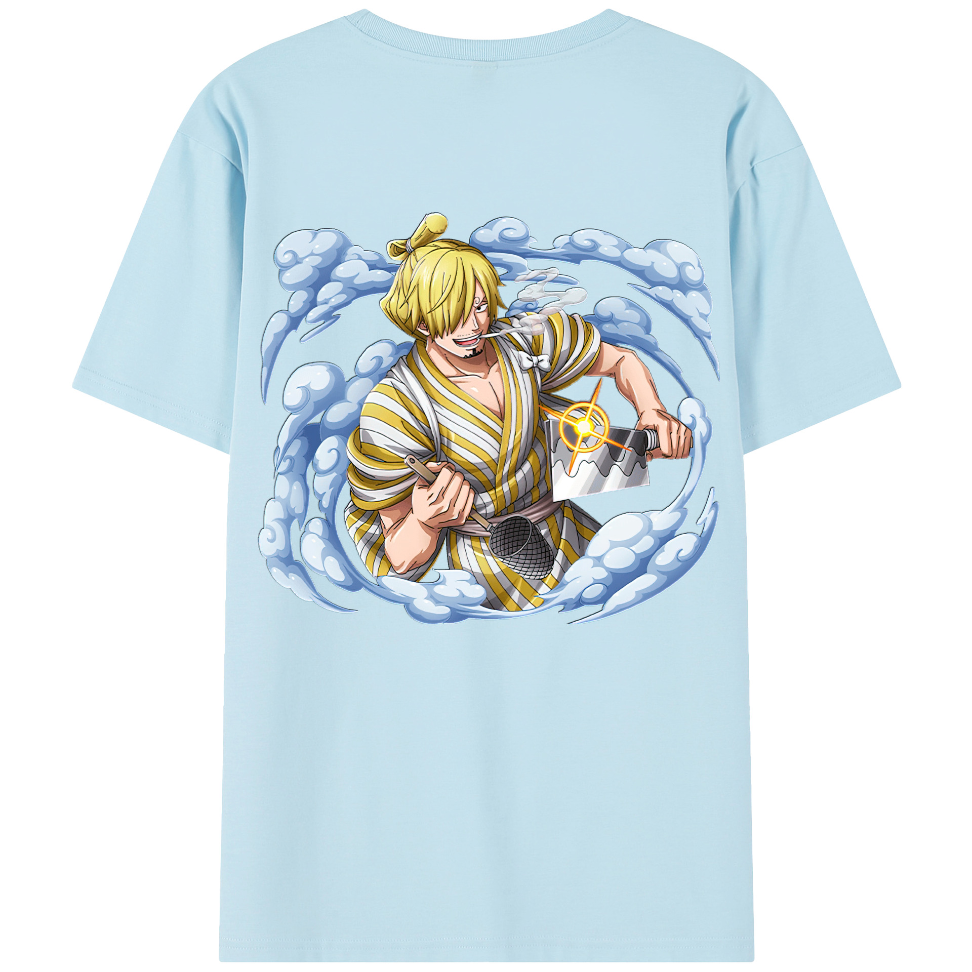 ワンピース サンジ ONE PIECE Sanji 綿100％半袖Tシャツ（背面プリント）